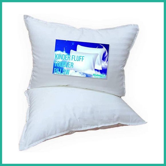 Kinder Fluff Award Winning Toddler Pillow w/300T Cotton & Down Alternative Fill - Picture 1 of 4